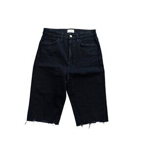 FAVORITE DAUGHTER Black Bermuda Denim Shorts Size 27 NEW